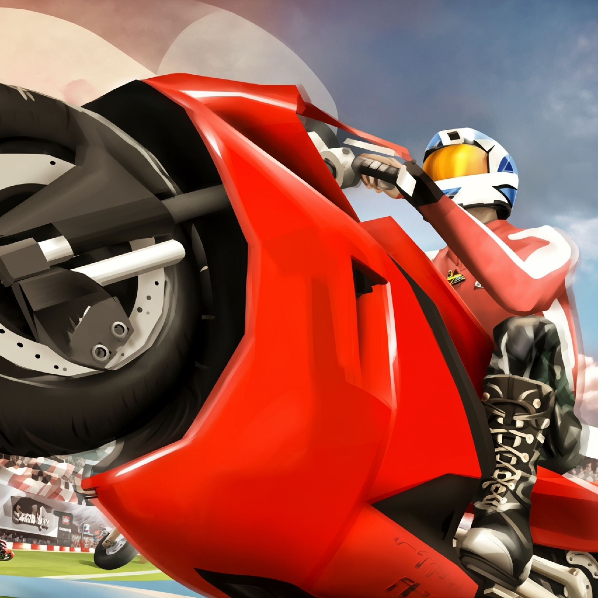 Sports Bikes Race Track
