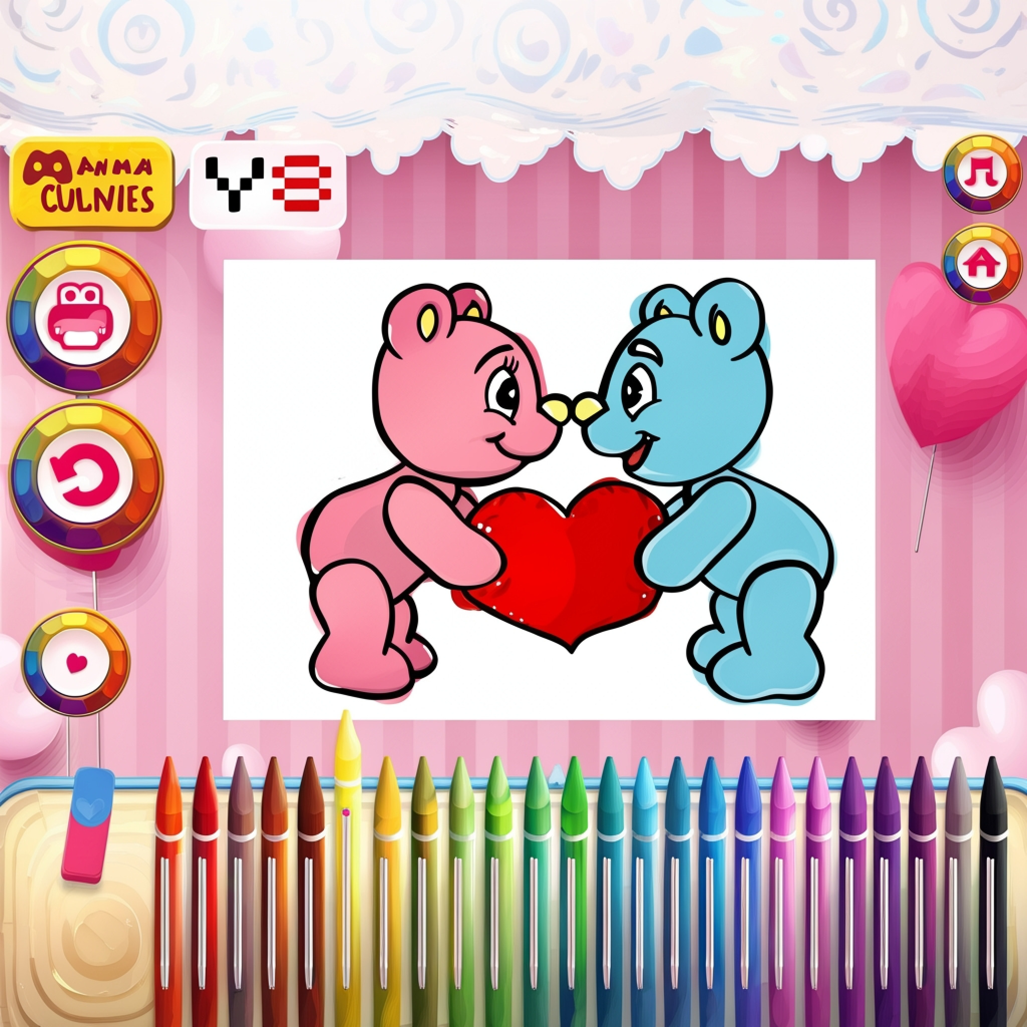 Animal’s Valentine Coloring