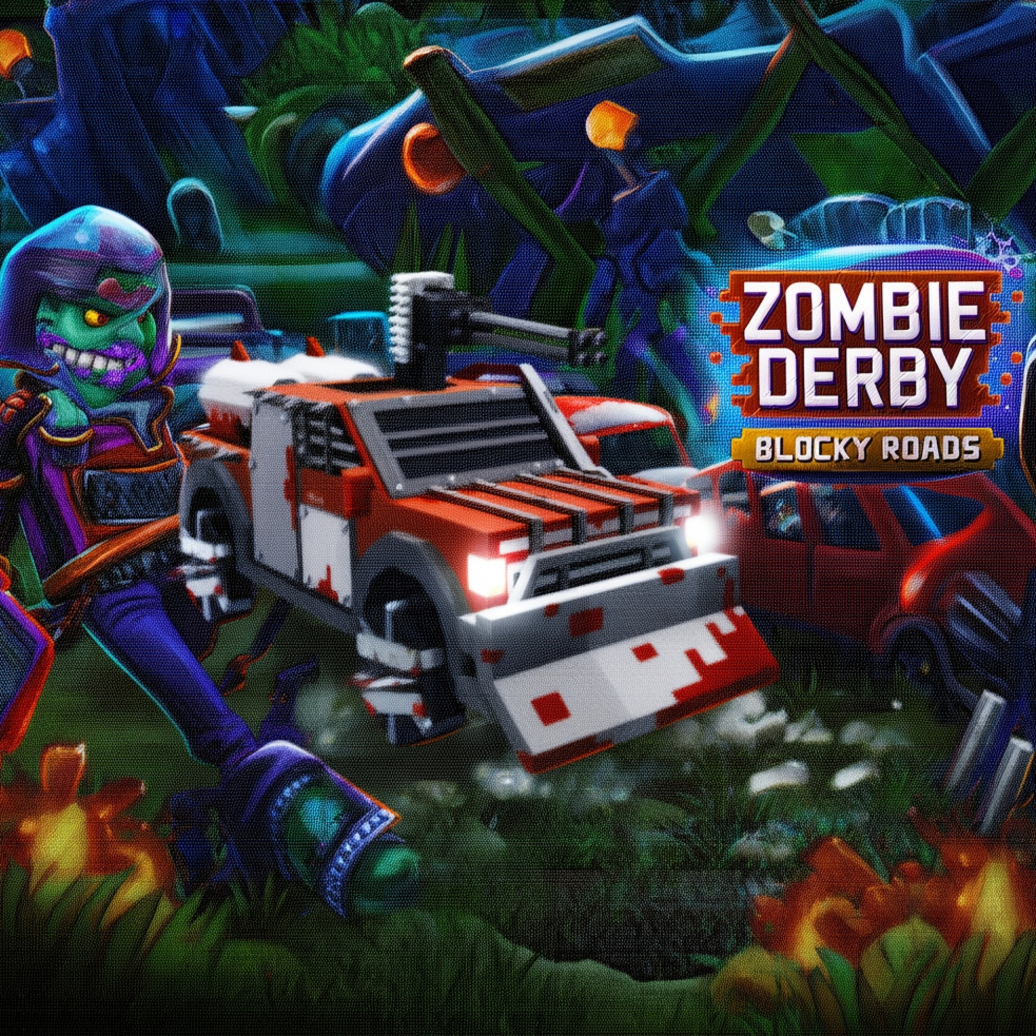 Zombie Derby: Blocky Roads
